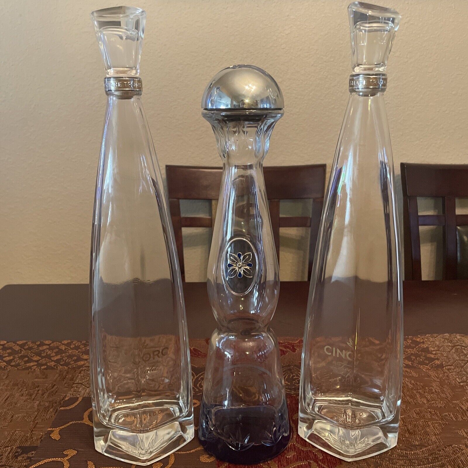 3 Top Shelf Celebrity Tequila Bottles Clase Azul Plata, Cincoro Reposado & Anejo