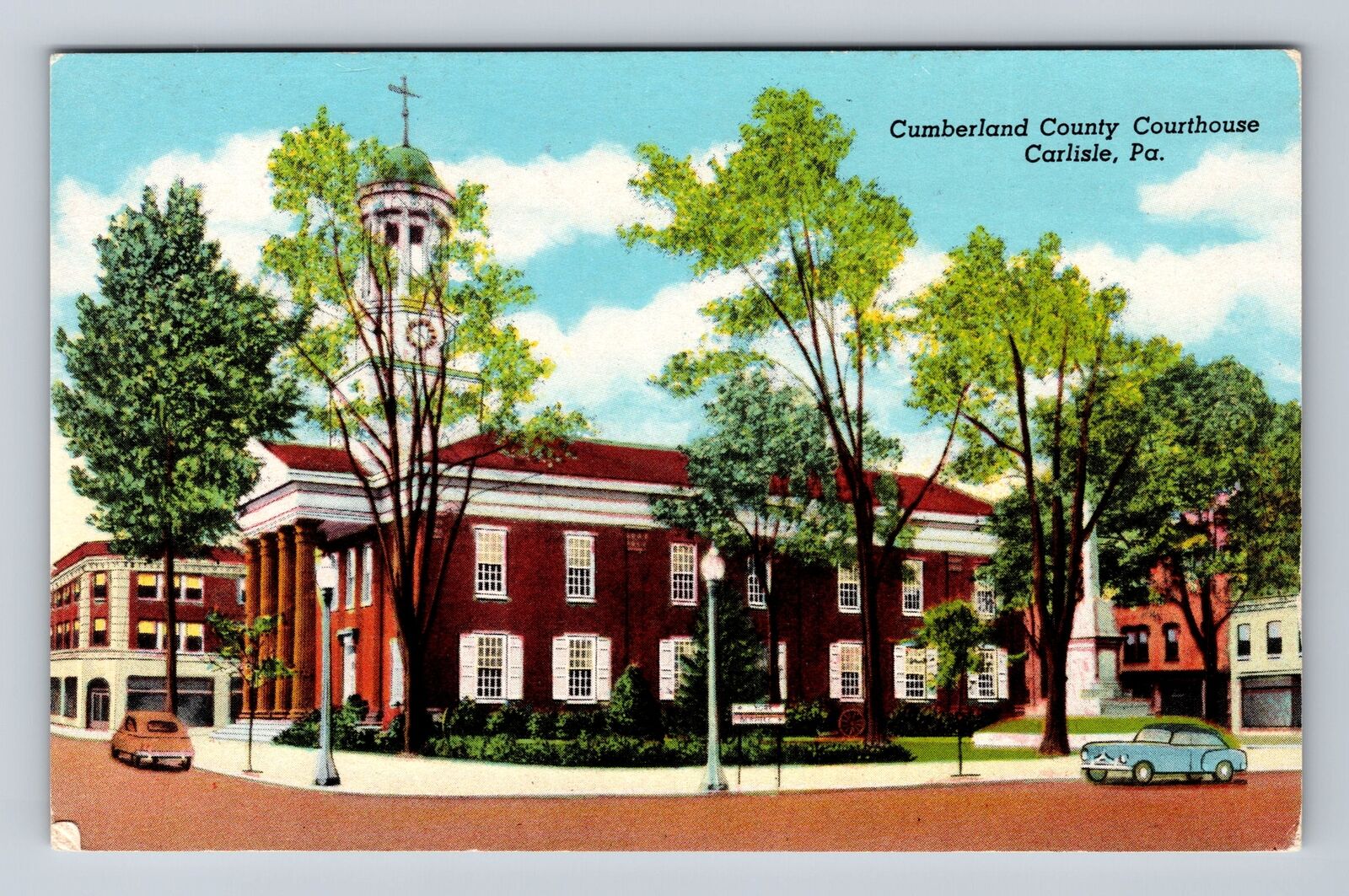 Carlisle PA-Pennsylvania, Cumberland County Courthouse, Antique Vintage Postcard