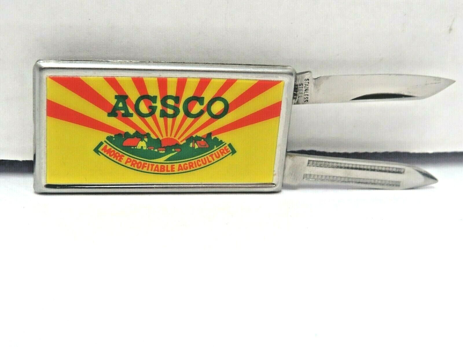 AGSCO Money Clip Advertising   With Knife & File #B60 by Barlow Vintage