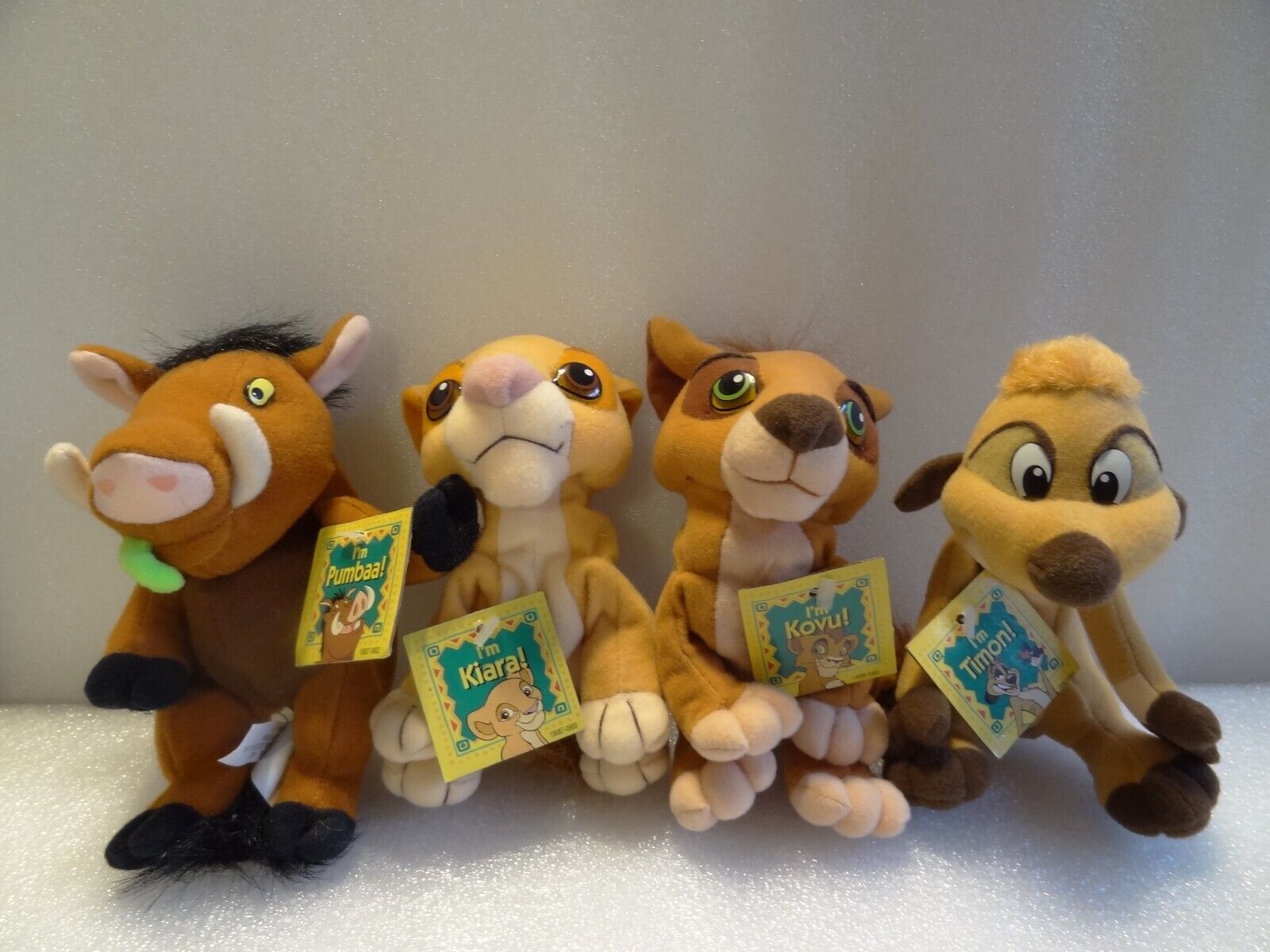 Vintage Disney's The Lion King Simba's Pride 4 Lot Beanie Plush Toy 1998