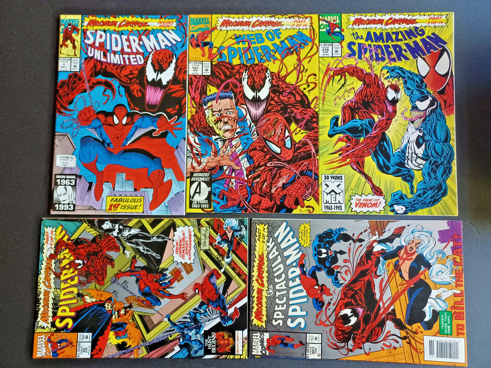 Maximum Carnage -complete set Spider-Man crossover- Amazing Web Spectacular - NM