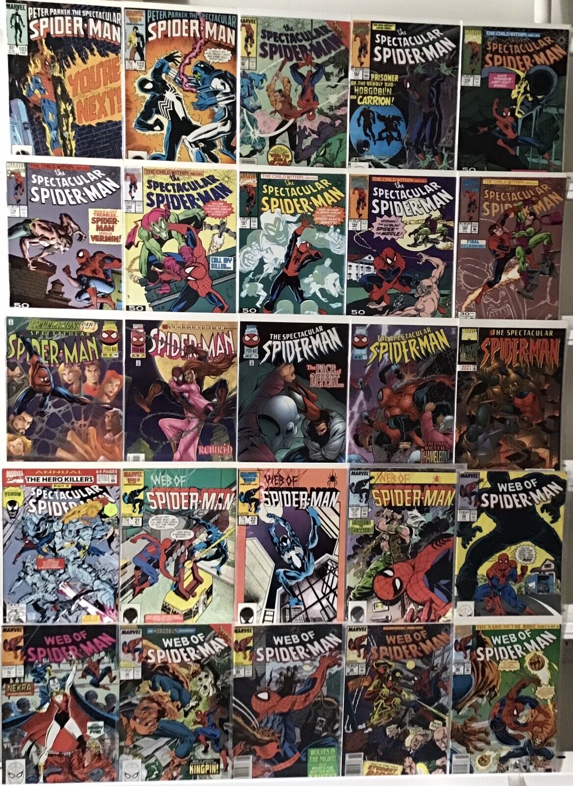 Marvel Comics - Spectacular/Web Of Spider-Man - Comic Book Lot Of 25