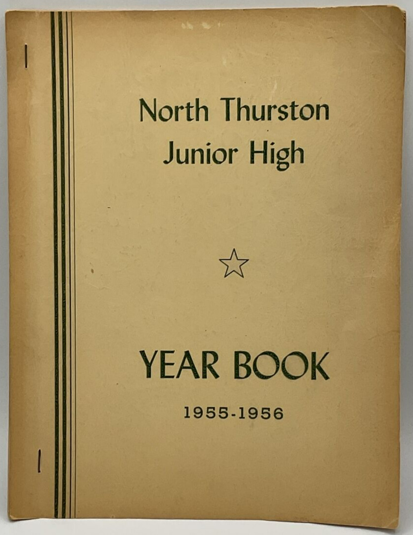 Vintage 1956 North Thurston Junior High Yearbook Annual Lacey Olympia WA Paper