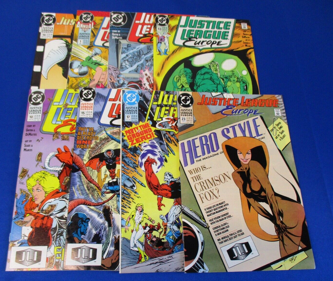 Justice League Europe  DC Comics # 9 10 13 14 15 17 23  Lot of 8 High Grade NM/M
