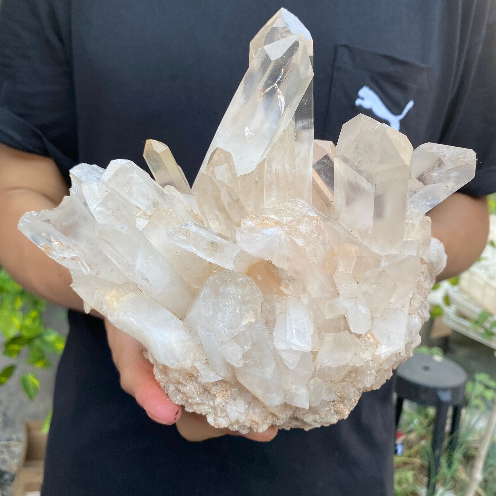 7lb Natural Clear White Quartz Crystal Cluster Rough Healing Specimen