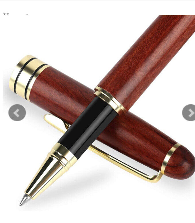 Luxury Rosewood Ballpoint Pen Writing Set - With Refill Elegant Gift Beiluner
