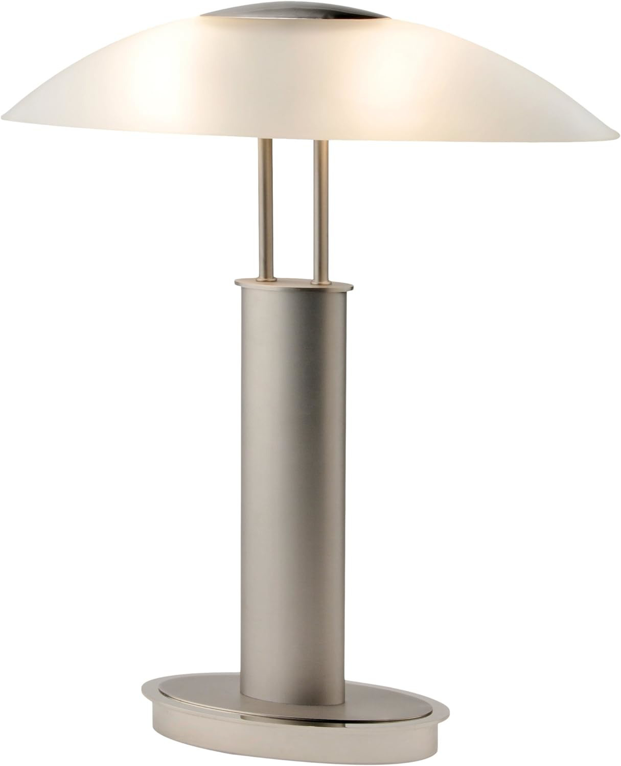 Artiva USA LED9476 Avalon Plus Modern 2-Tone Satin Nickel LED Touch Table Lamp w