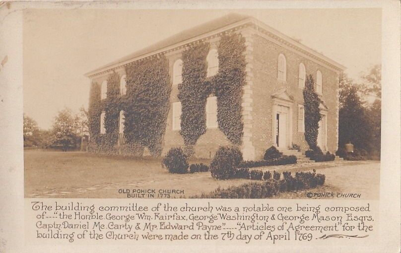  Postcard RPPC Old Pohick Church Lorton VA 