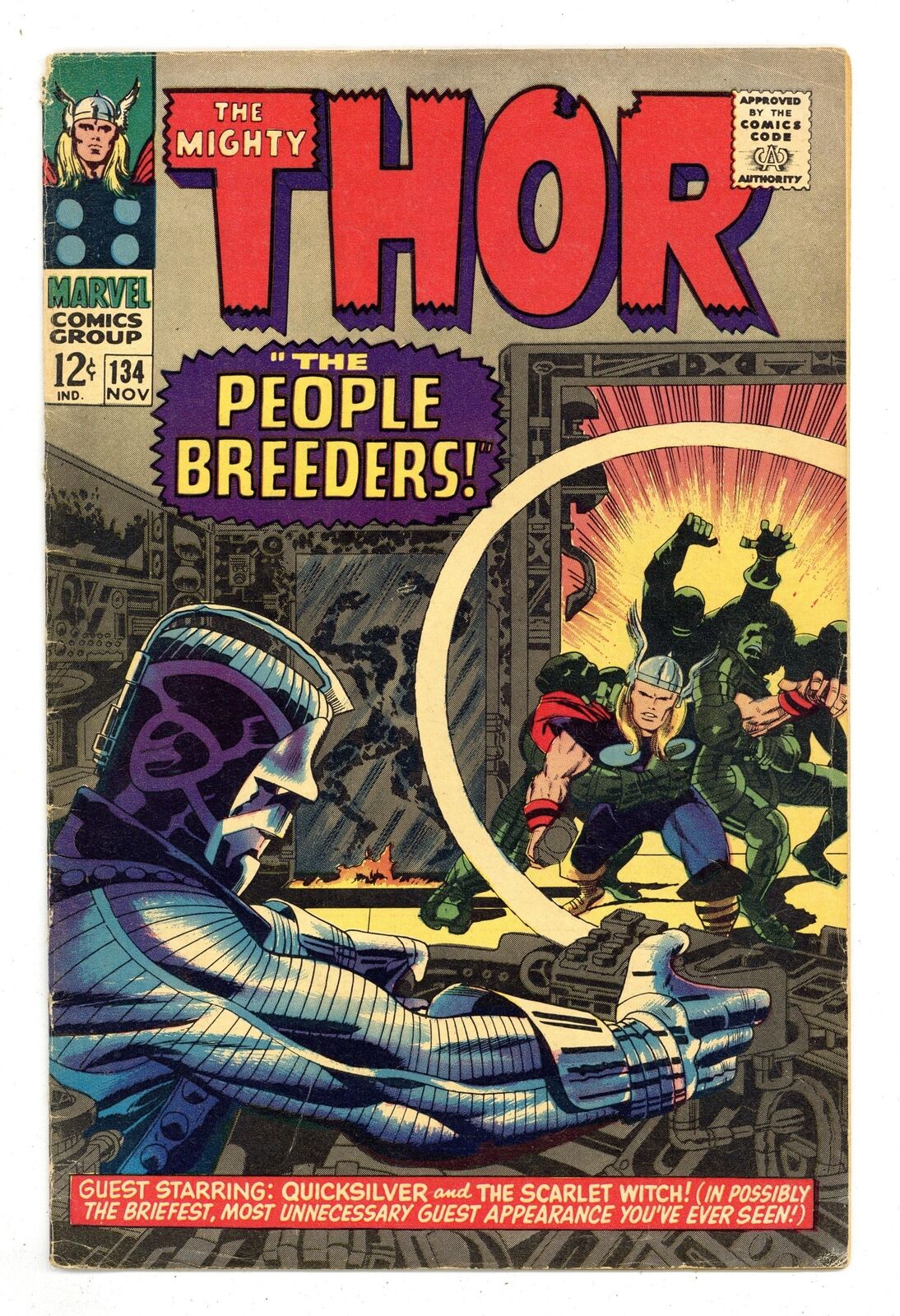Thor #134 VG 4.0 1966 1st app. High Evolutionary, Man-Beast
