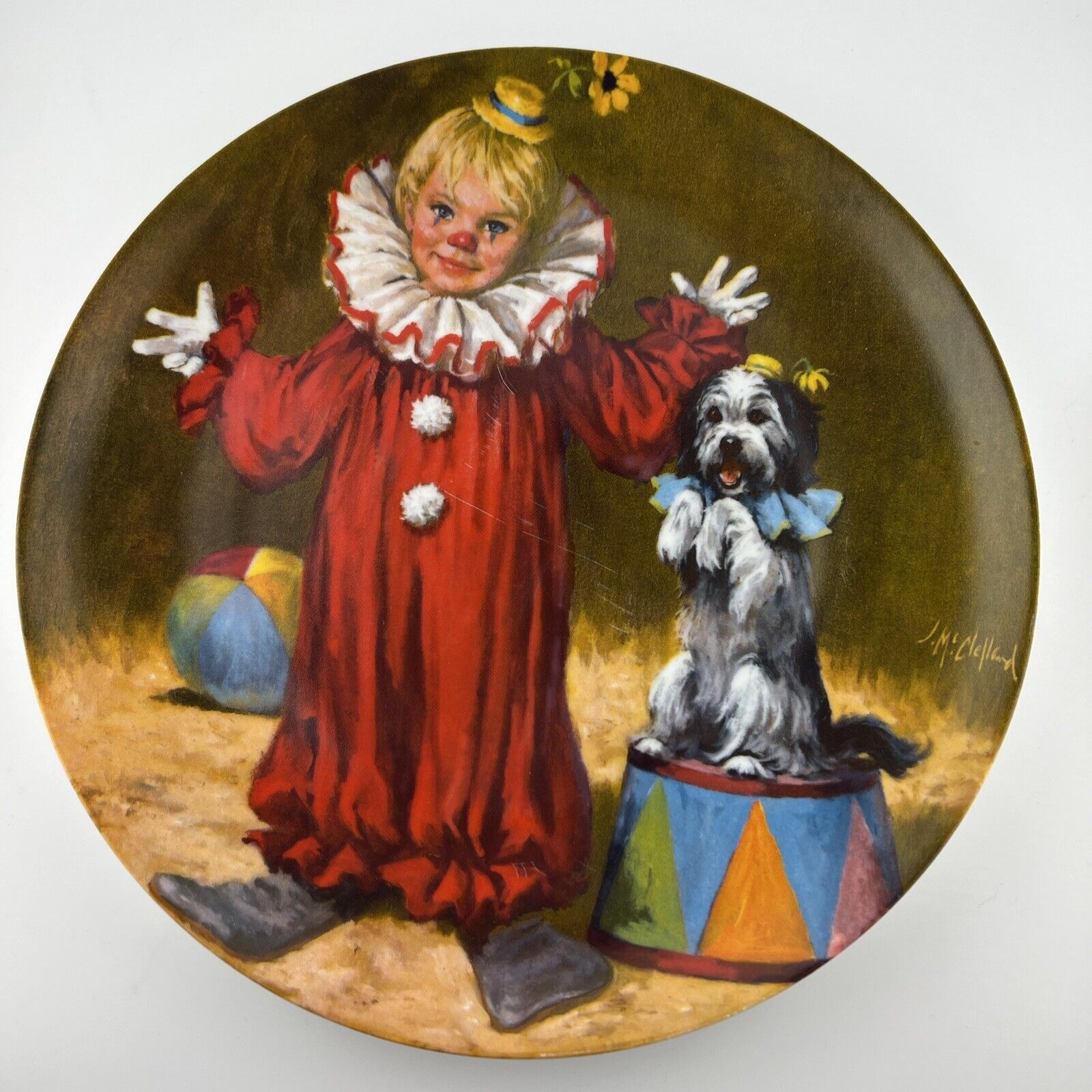 Vintage ReCo “Tommy The Clown” by John McClelland, Collector Plate. Children's C