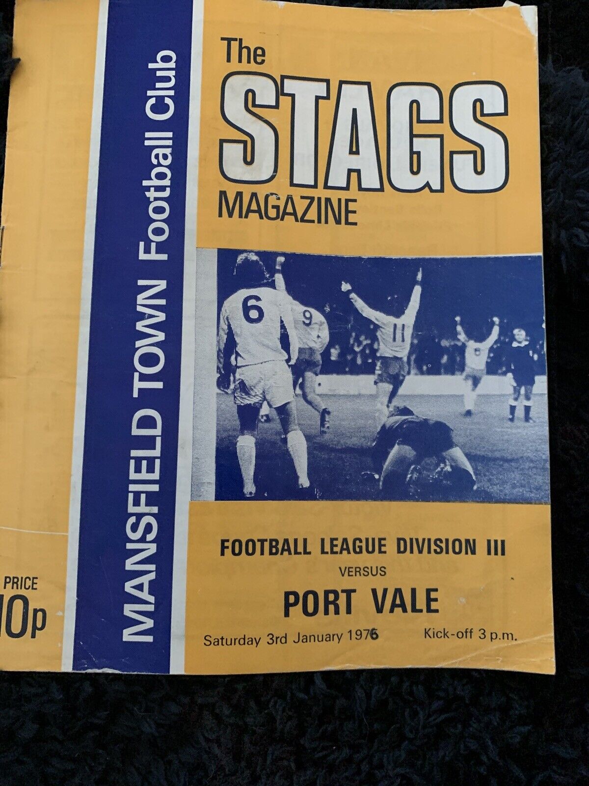 1976 Mansfield Town V Port Vale Football  Programme