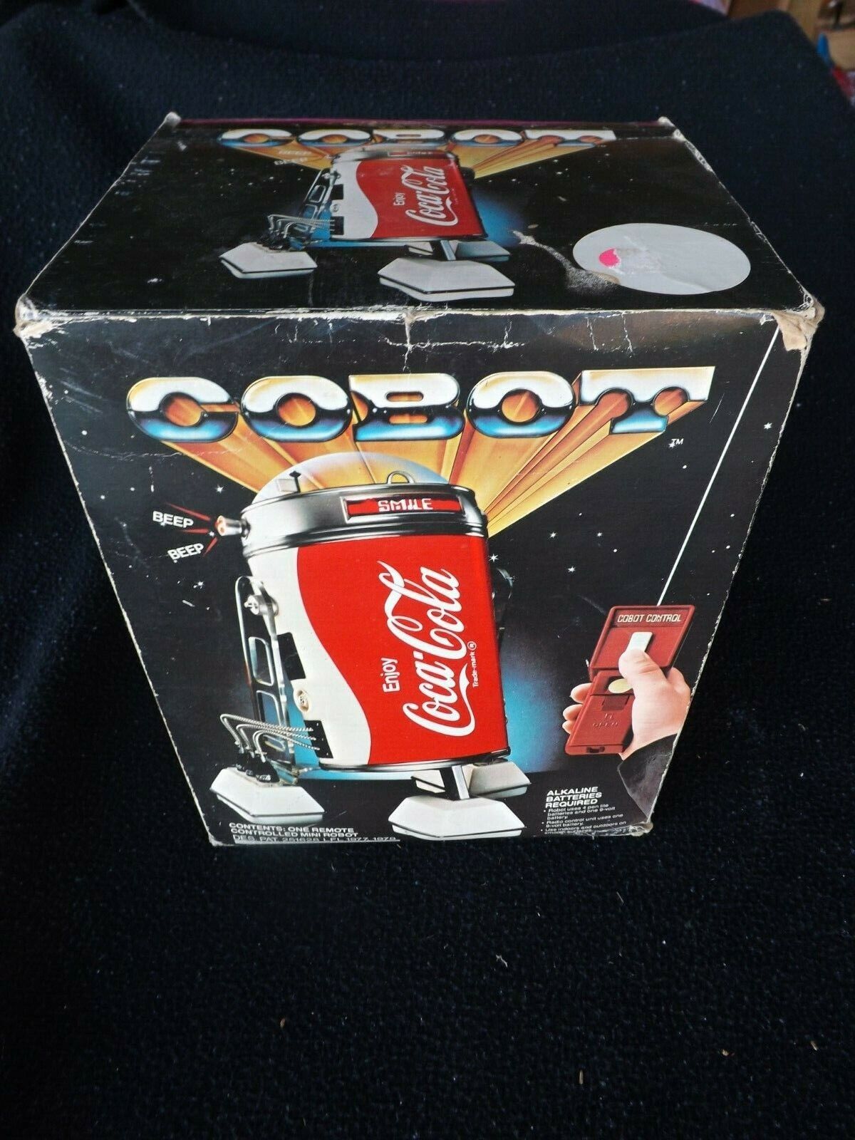 Vintage 1970's Coca-Cola Cobot R2-D2 Remote Control Can Robot Toy In Original Bo