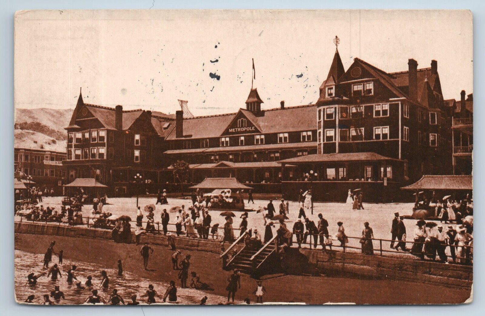 Postcard The Metropole Hotel Avalon Santa Catalina Island California c1913