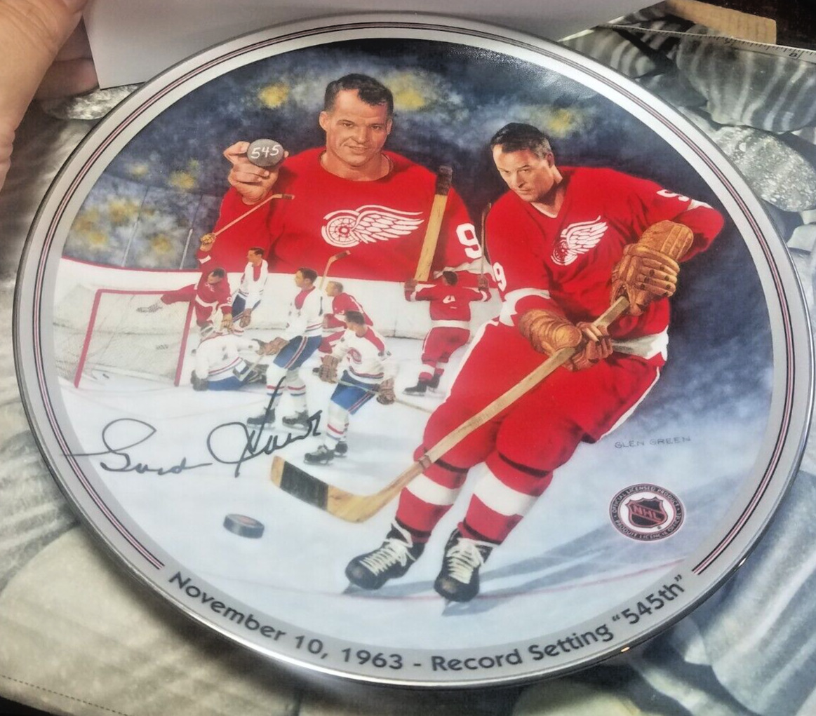 1996 LIMITED EDITION GORDIE HOWE DOMINION CHINA LTD 545TH GOAL DECORE PLATE