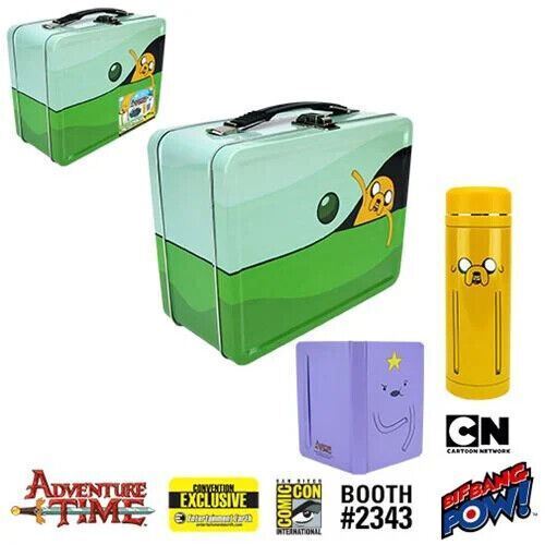 SDCC 2015 Exclusive ADVENTURE TIME Traveling Jake Tin Tote Gift Set NEW SEALED