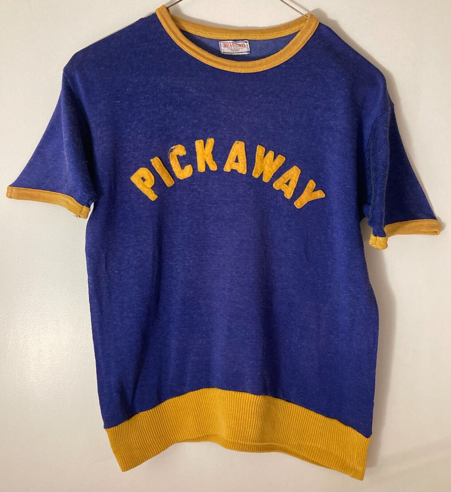 1951 U.S. Navy T-Shirt U.S.S. Pickaway / Korean War / Wilson Sports / Size S