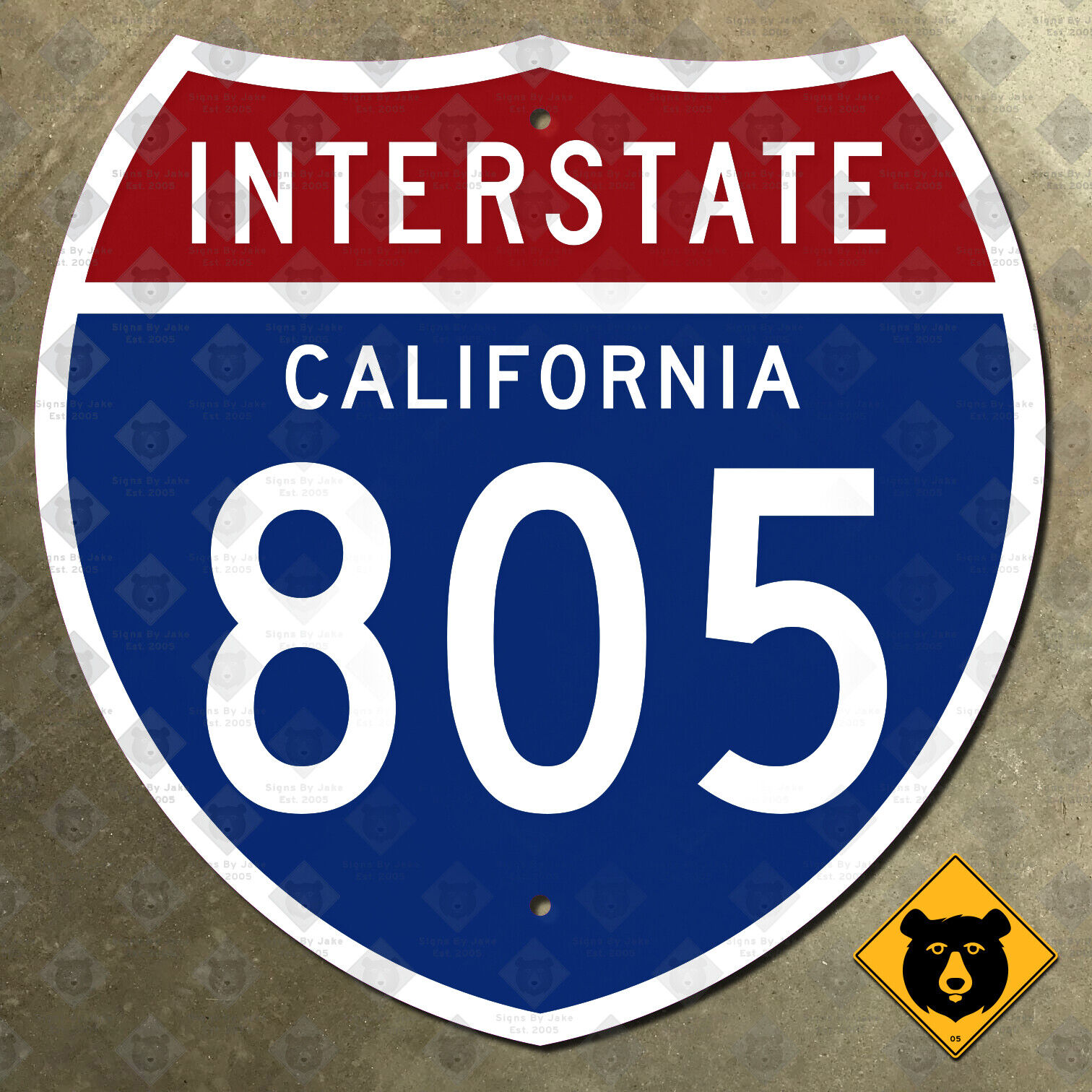 California Interstate 805 route highway road sign San Diego Chula Vista 12x12