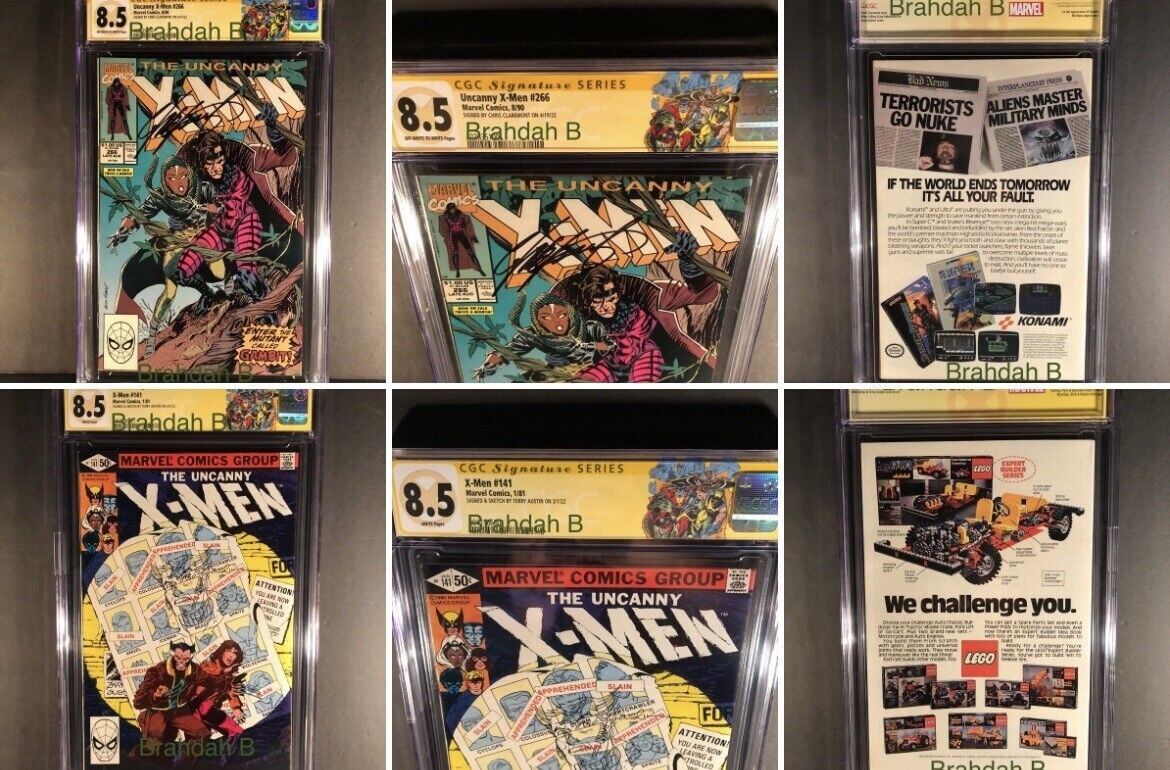X-Men #141 and X-Men #266 CGC Signature Series Claremont Terry Austin