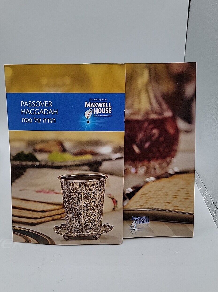 2X NEW 2015 Maxwell House Passover Haggadah Jewish Seder Judaica Haggadahs