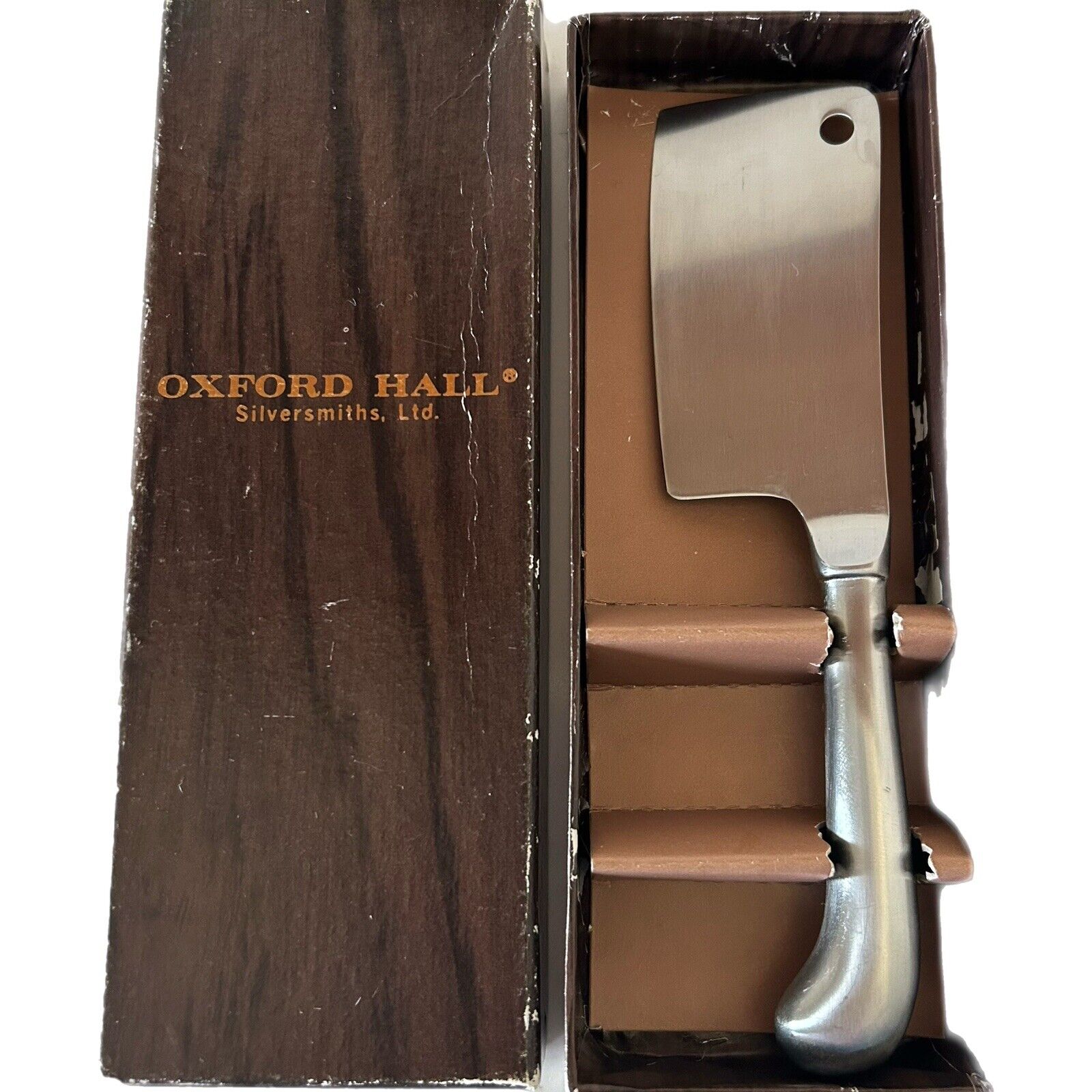 Vintage Oxford Hall Stainless Steel Japan Cheese Cleaver Silversmiths Ltd