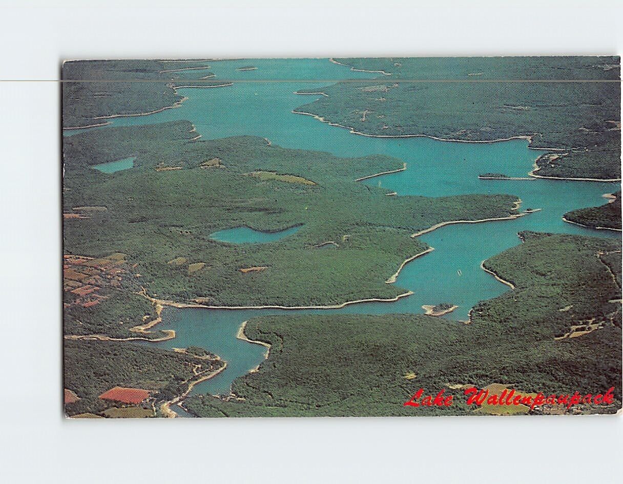 Postcard Aerial View of Lake Wallenpaupack Pocono Mountains Pennsylvania USA