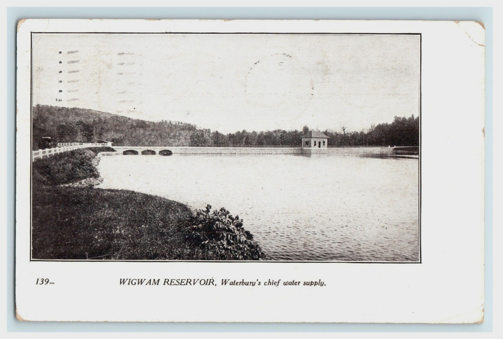 1911 Wigwam Reservoir Waterbury CT Chief Water Supply View Posted