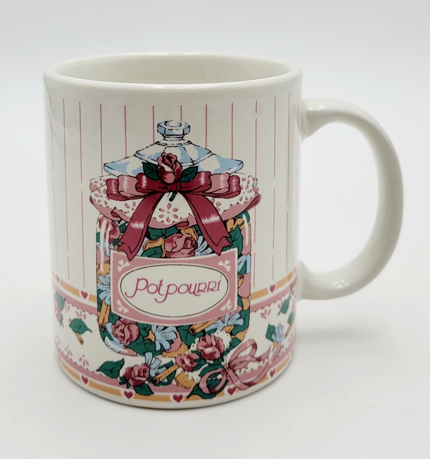 Potpourri Mug 1989 Floral Mug Cup Japan 