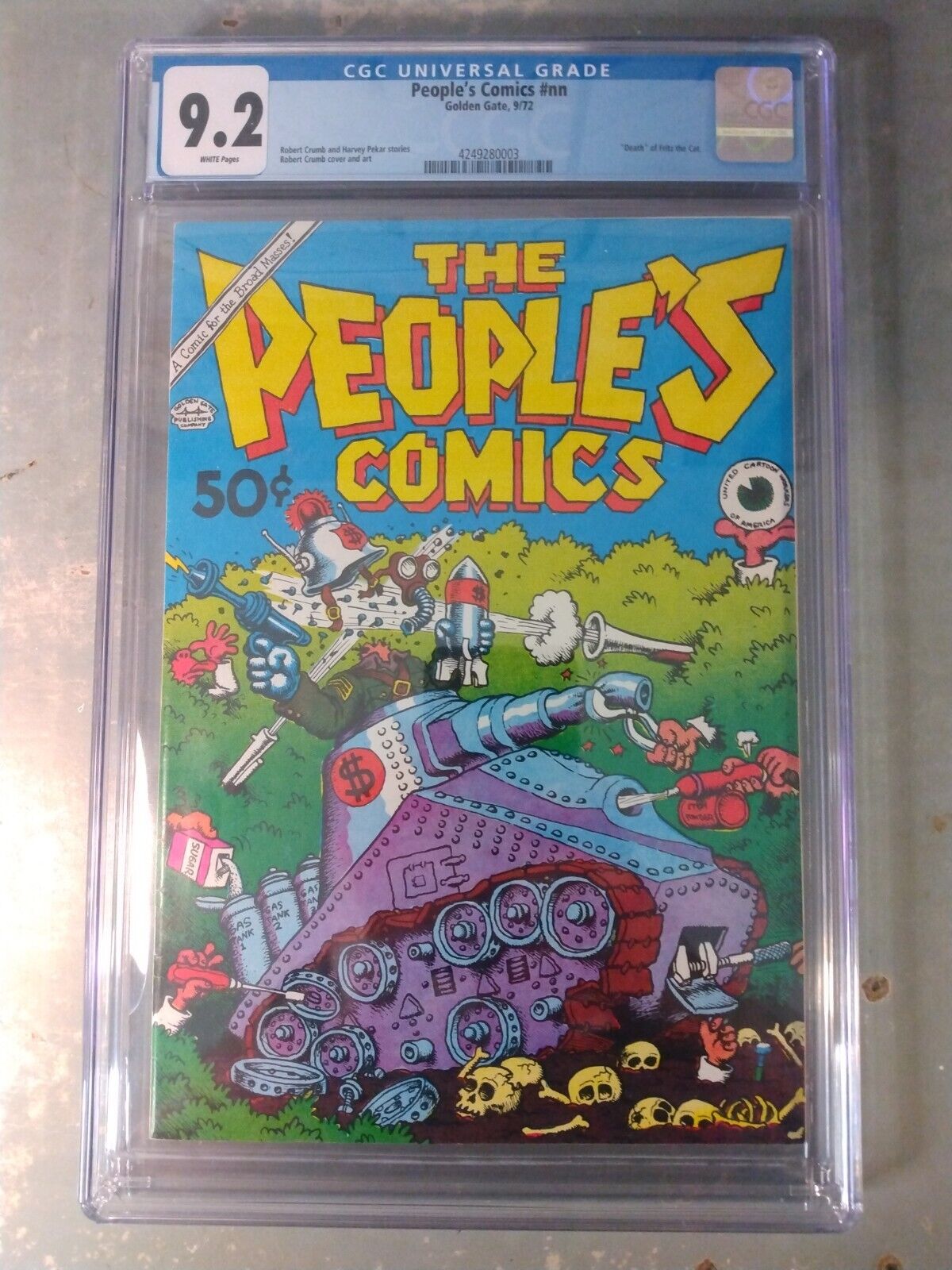 The People's Comics #nn | 1972 | CGC 9.2 WP | 1st Fritz Cat Death / Robert Crumb
