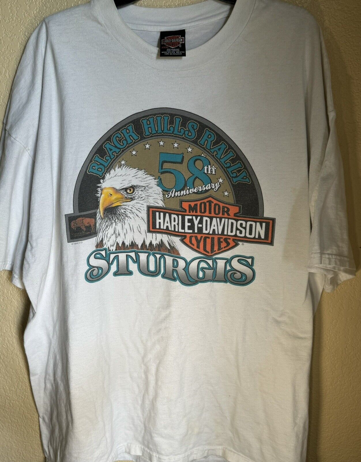 Vintage Harley Davidson 1996 Sturgis 58th Anniversary Shirt Size 3X