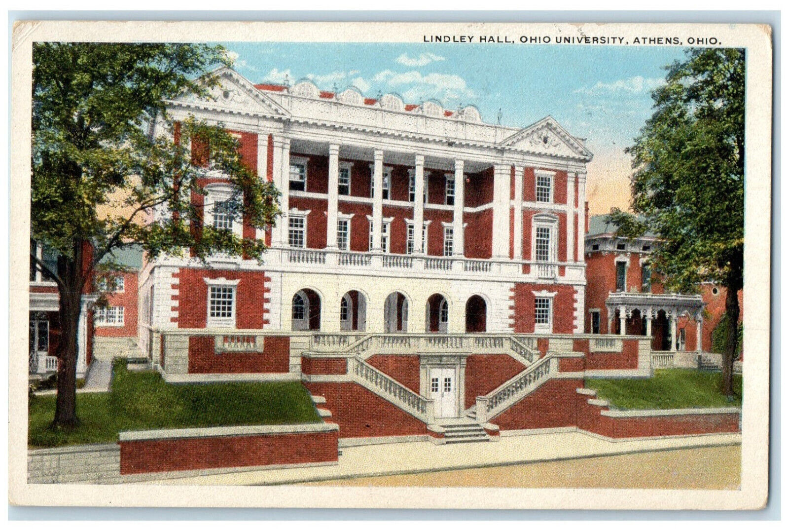 c1920\'s Lindley Hall Ohio University Athens Ohio OH Vintage Unposted Postcard