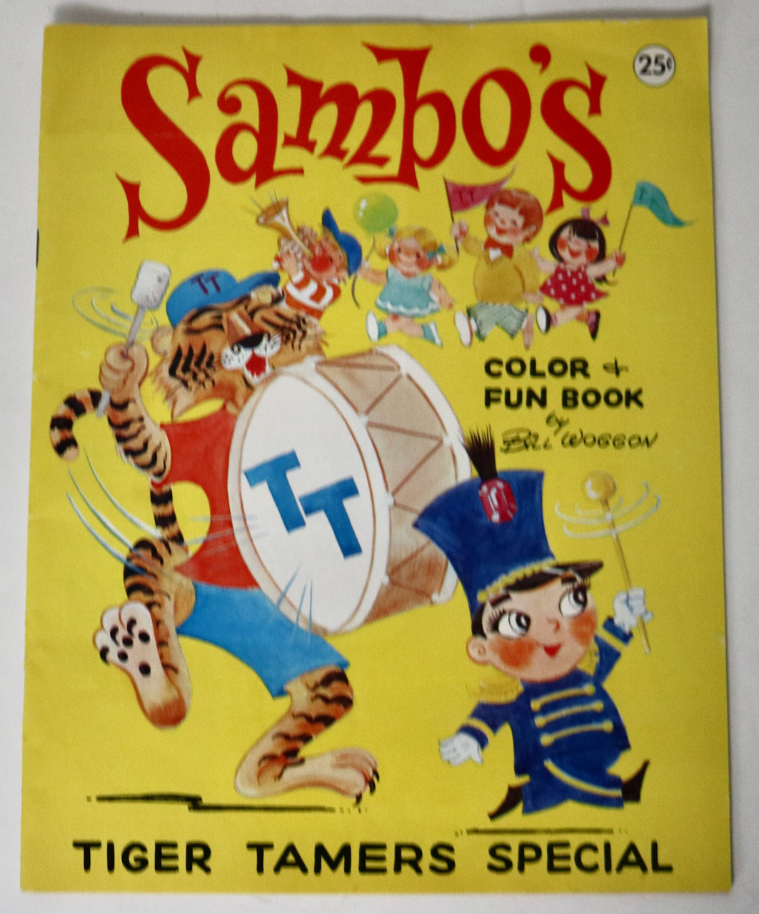 SAMBO'S vintage color fun book by Bill Woggon restaurant advertising