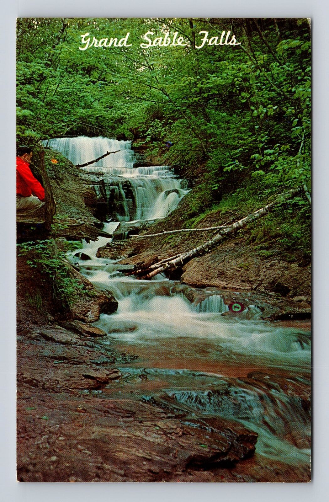 Grand Marais MI-Michigan, Grand Falls Of The Sable River, Vintage Postcard