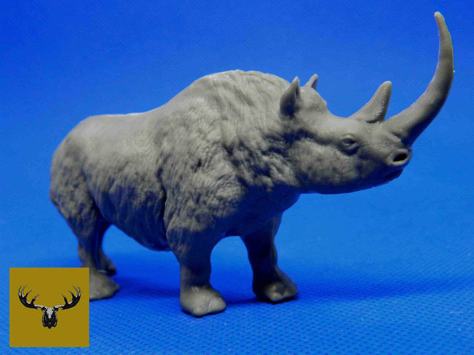Woolly Rhinoceros resin model, 1/35 scale and very detailed, with a longer horn
