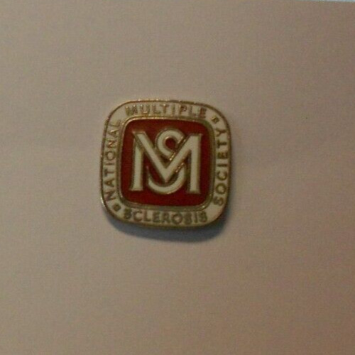 Multiple Sclerosis National Society, Collectible Red & White Silver Tone MS PIN