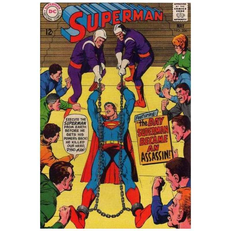 Superman #206 1939 series DC comics Fine minus Full description below [y}