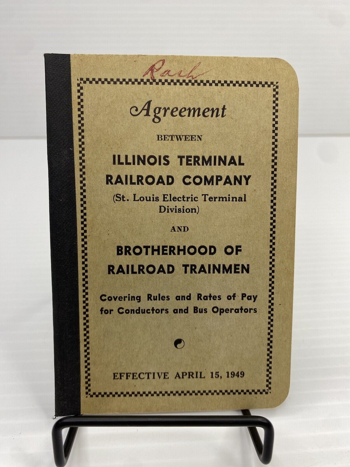 1949 Illinois Terminal Railroad St Louis Electric Terminal Div Railway Agreement