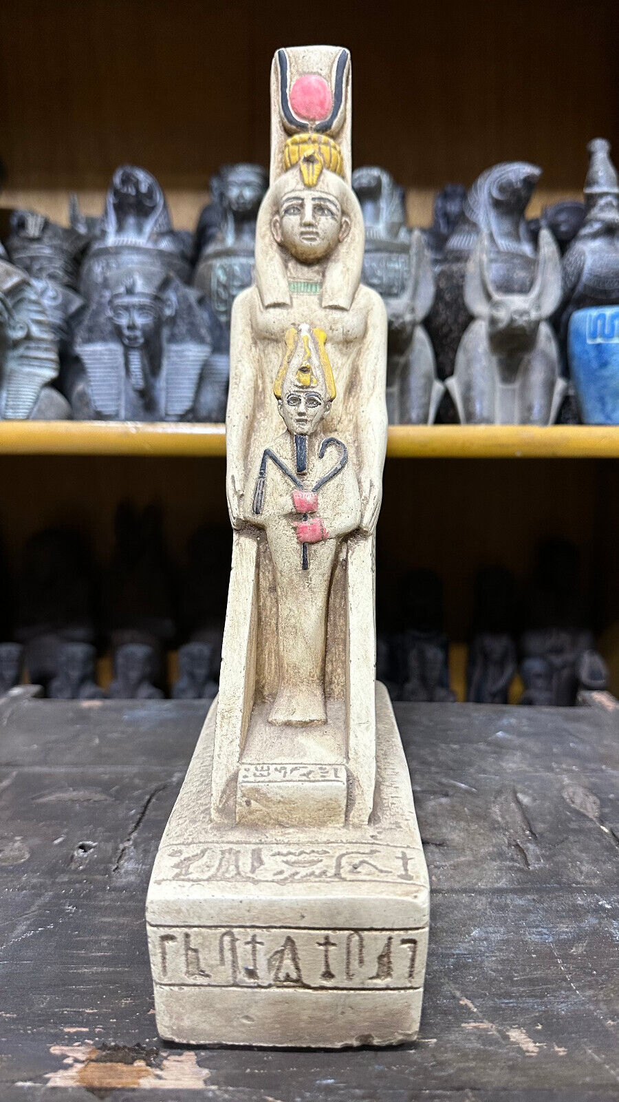 Rare Statue Egyptian Queen Isis and Osiris from Ancient Egyptian Antiquities BC