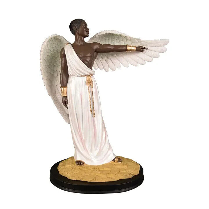Arican American Angel Figurines Heavenly Visions: Guidance Black Angel Statue