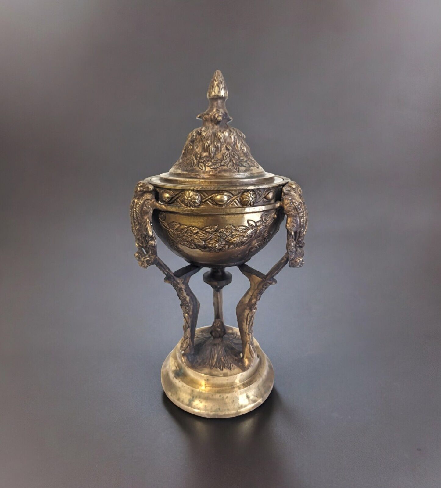 Vintage Neo-Classical Solid Brass Urn