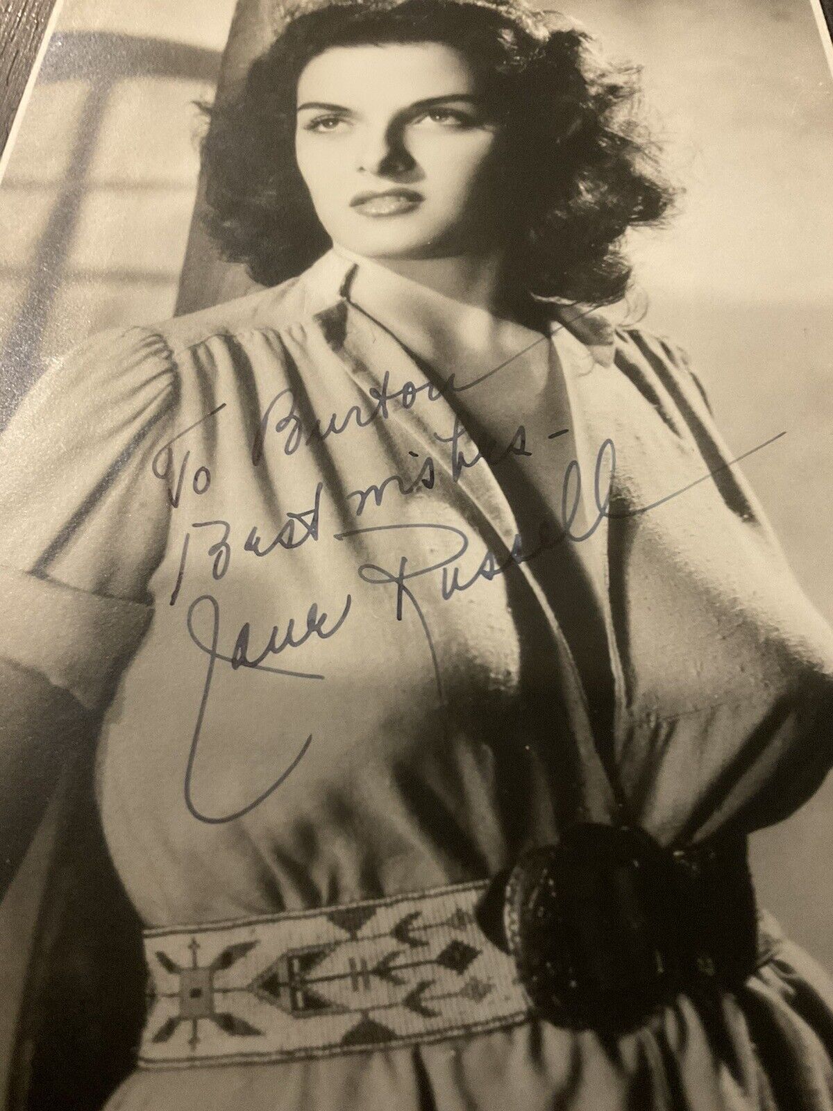 JANE RUSSELL hand Signed ✍️ 5x7 Original Photo/ Terrific Ink Signature-very...