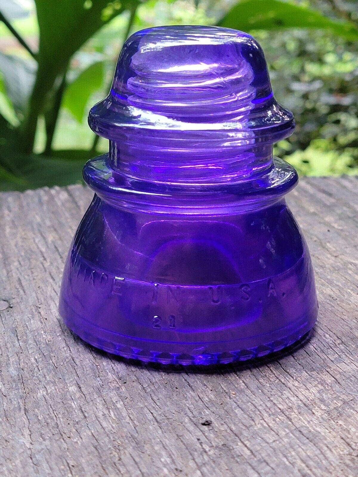 Antique Glass Insulator Colorized Purple/Violet Hemingray 42 Decorative Glass 