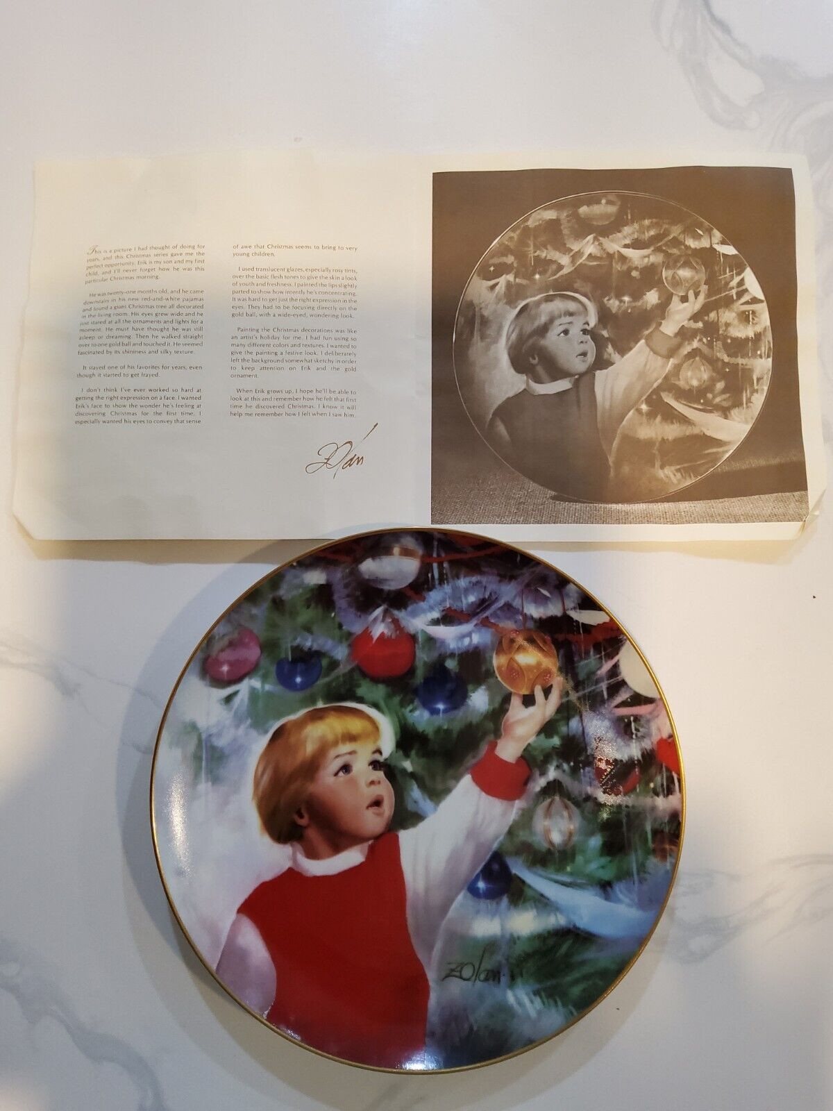 Erick's Delight Donald Zolan Wonders Of Youth Collectors Plate Pemberton & Oakes