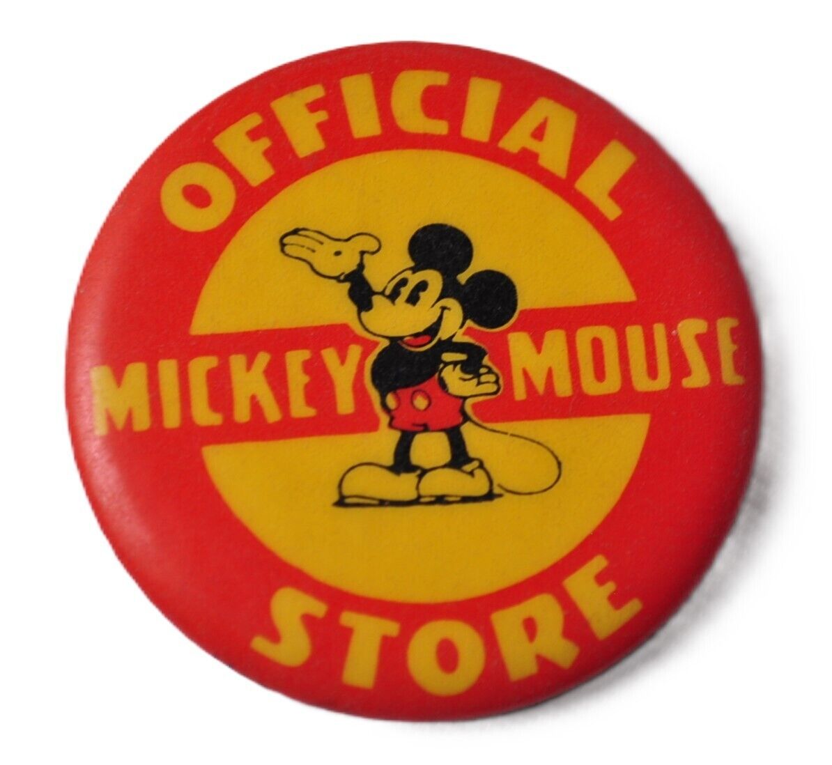 1937 Disney MICKEY MOUSE Official Store Button KAY KAMEN NEW YORK LONDON Rare