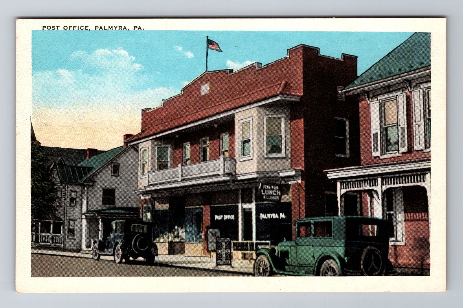 Palmyra PA-Pennsylvania, Post Office, Antique Vintage Souvenir Postcard