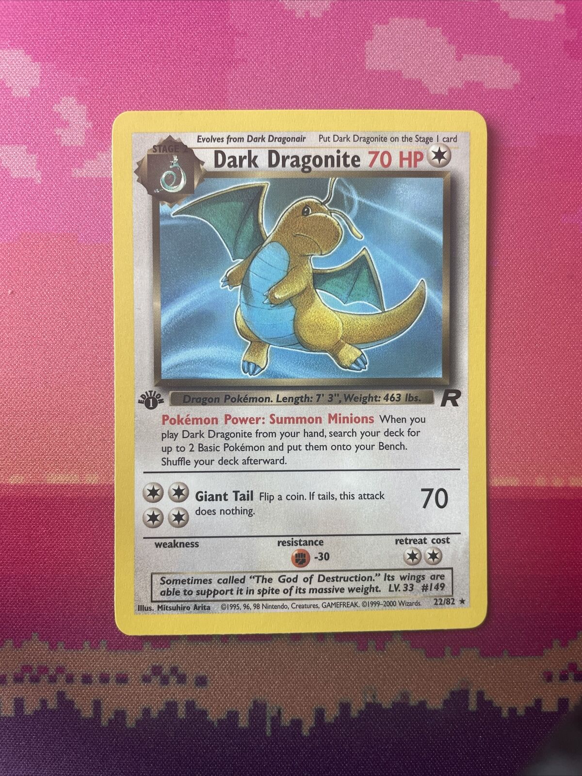 Pokemon Card Dark Dragonite Team Rocket 1st Edition Rare 22/82 Near Mint