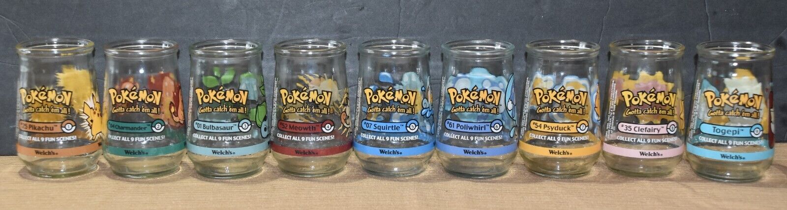 Pokémon Welch’s Jelly Jar Set 9 of 9