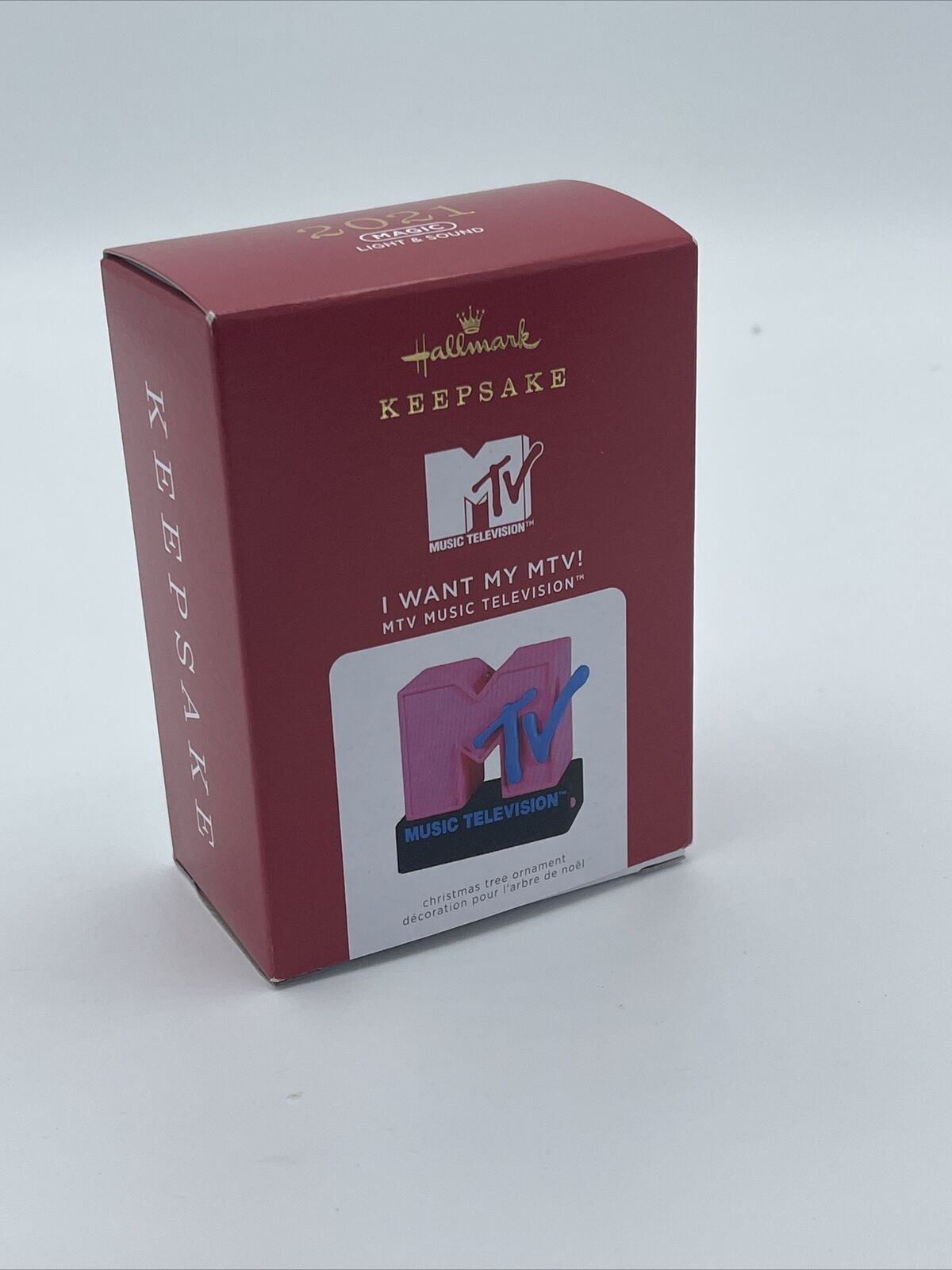 Hallmark 2021 MTV Music Television I Want My MTV Ornament with Light & Sound