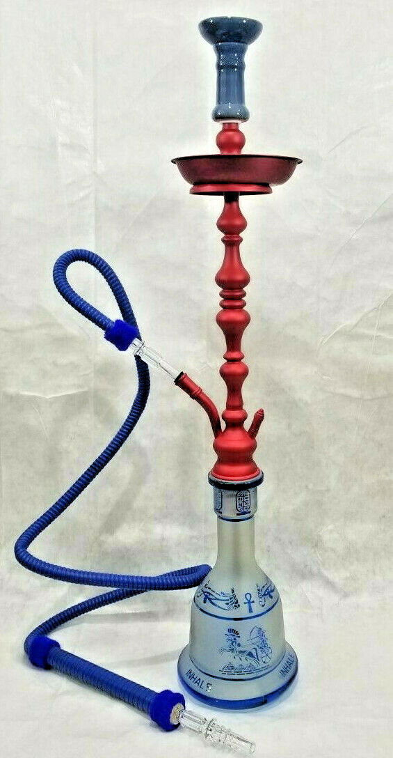 INHALE® 32 “TURBO EGYPTIAN STYLE HOOKAH PIPE WITH AN EXTRA LARGE WASHABLE HOSE