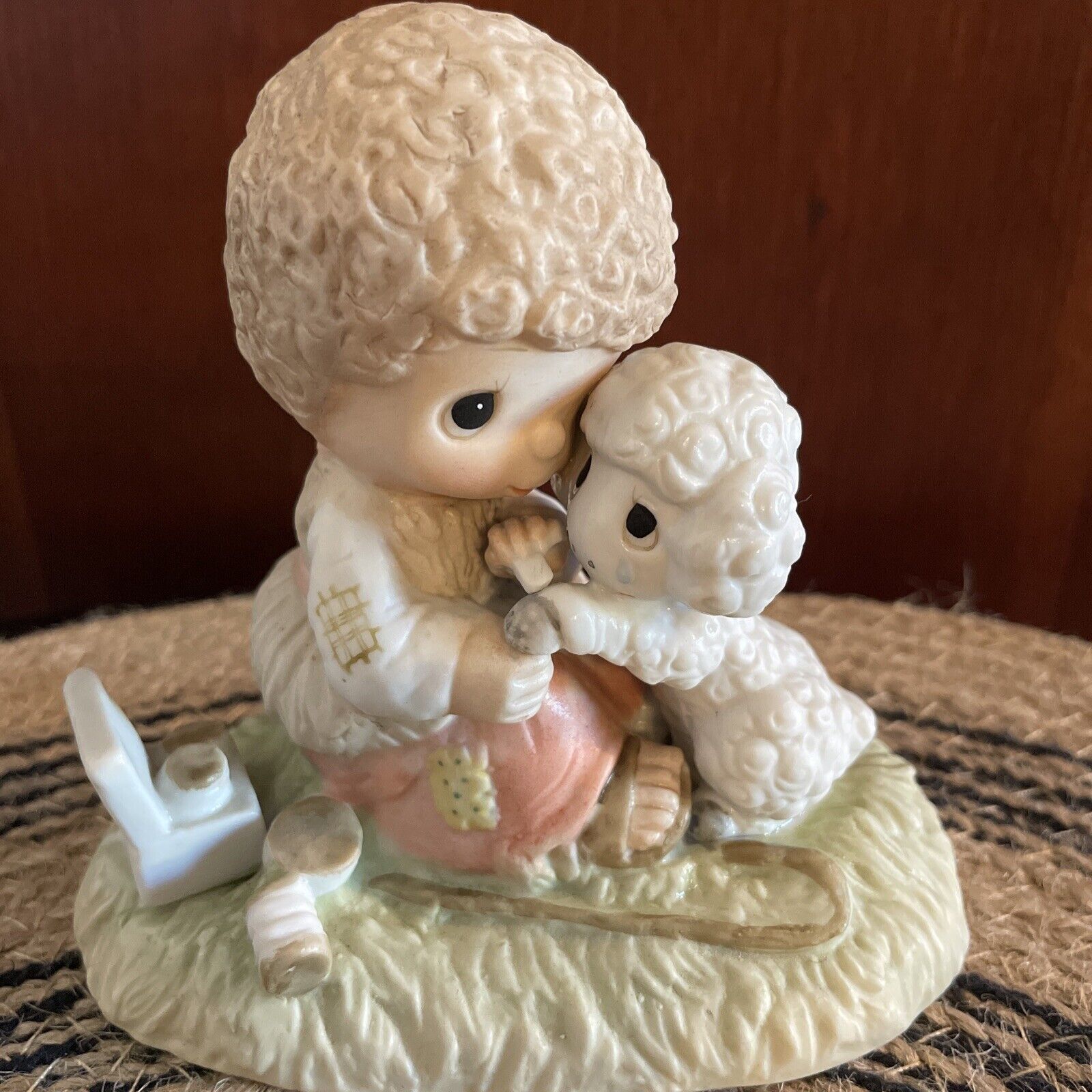 Jonathan & David 1976 Enesco Imports “He Careth For You” Figurine Precious Rare