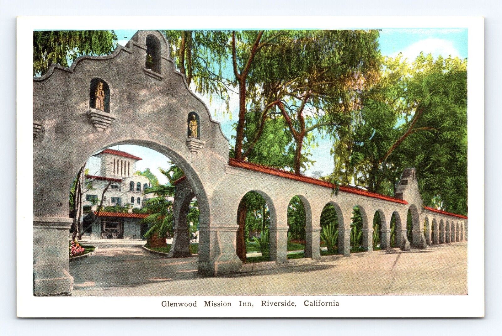 Old Postcard Glenwood Mission Inn Riverside California CA c1920-1940